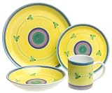 Caleca Carousel 16-Piece Dinnerware Set, Service for 4