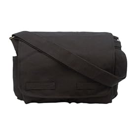 Classic Heavyweight Messenger Bag - IN BLACK!