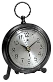 Infinity Instruments Classic Pocket Alarm Clock-Pewter Finish
