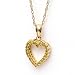 0.25 Carat 14KYG Yellow Diamond Heart Pendant