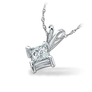 1/4 Carat Princess Cut Pendant