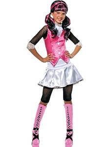 Girl's Monster High Draculaura Costume Bundle With Accessories ( SIZE M )