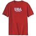 T-SHIRT RED  CALYPSO COLOR USA 
