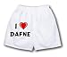 White Boxer Short with I Love Dafne