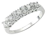 Diamond Anniversary Ring 1/2 ctw in 14 Carat (ctw) White Gold