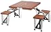 Kitchen & Housewares : Pinic at Ascot Portable Picnic Wood Table Set With Green Polycanvas Storage Case
