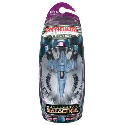 Battlestar Galactica Hasbro Titanium Diecast Mini Figure Colonial Viper Mark VII (Blue)