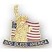 Sporting Goods : US Flag Lapel Pin w/Statue Of Liberty