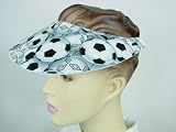 Soccer novelty print sun visor cap super lightweight