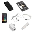 USB Data Cable + USB Car Charger + USB Home Charger + Smoke Rubber Silicone Skin Case + Elastic Armband + Clear Reusable LCD Screen Protector + White 3.5mm Stereo Headset for Apple Ipod Touch Itouch 8GB 16GB 32GB 2G 2nd Generation