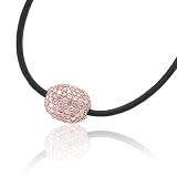 14k Pink Gold Pebble Natural Fancy Pink Diamond Pendant Necklace - 3.25 carat