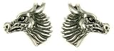 Gents Silver Oxidised Dragon Earrings