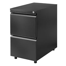 2-Drawer File Cabinet - Black