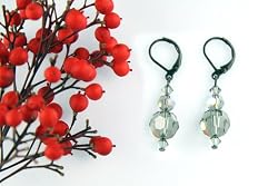 Swarovski Crystal Earring - Black Diamond / Grey (Jackie)