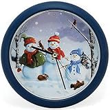 Snow Family Christmas Carol Musical Wall Clock