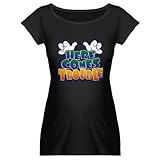 Cheap Price Artsmith, Inc. Maternity T-Shirt (Dark) Here Comes Trouble Shopping