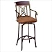 Pastel Furniture CZ 217 VB-WT-767 Cozumel 26 Inch Swivel Counter Stool w/ Arms