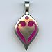 Bico Australia Jewelry, Hearts Glow Pendant - sincerity and compassion, BTS-15 Pink