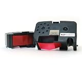 Pitney Bowes 767-1 Replacement for Compatible Post Perfect B700 Fluorescent Red Ribbon Cassettes - Pack of Two by LD Products