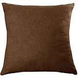 Maytex Piped Suede Pillow, Brown