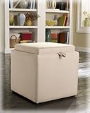 Ottoman w/ Flip Top by Ashley - Stone Durapella (7490211)