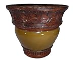 Outdoor Living : Planter: Decorative Green Fiberglass Planter 13.5 in