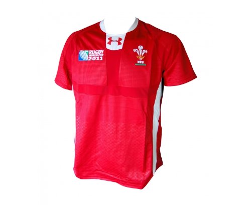 UNDER ARMOUR Junior Wales World Cup Short Sleeve Home Rugby Jersey, Red/White, Junior L UNDER ARMOUR Junior Wales World Cup Short Sleeve Home Rugby Jersey, Red/White, Junior L