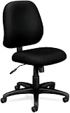 Basyx VL625VC10 VL625 Series Mid-Back Task Chair with Black Fabric Upholstery