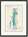 Black Framed/Matted Print 17x23, Emerald Dress for a Sunday Brunch