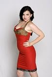 Poison Candy I Love Danger Red Leopard Dress Pin Up Dress