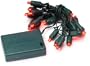 Bethlehem Lighting 20-Lamp 5mm Wide-Angle LED Battery-Operated Lighting Set, Red
