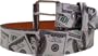 Hundred Dollar Bill Printed Imitation Leather Belt- Medium