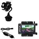 Garmin Nuvi 755T Auto Cup Holder with Car Charger - Uses Gomadic TipExchange