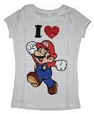 I Love Mario T Shirt for Little Girls