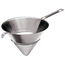 Paderno World Cuisine 7-7/8-Inch Double Mesh Bouillon Strainer, Stainless Steel