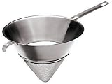 Paderno World Cuisine 7-7/8-Inch Double Mesh Bouillon Strainer, Stainless Steel