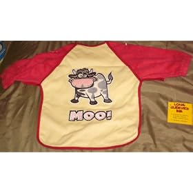 Moo Cow Long Sleeved Bib
