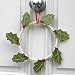 wooden holly wreath - diameter 33cm