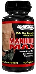 Manhood Max - 60 Capsules Professional Male Penis Enlargement Penis Enlarger SEXUAL POWER Yohimbe