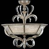 Fine Art Lamps 704340 Semi-Flush Mount Silver Beveled Arcs Transitional Indoor Lighting