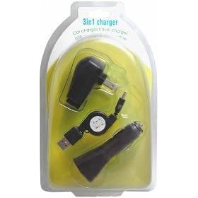 USB Car Charger+ USB WALL Charger+USB power cable for Sony PSP 3000