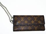 (ルイヴィトン)LOUIS VUITTON モノグラム マカサー チェーン付きホック式三つ折り長財布[ポルトフォイユ ロン] M60168 並行輸入品