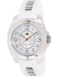 Tommy Hilfiger K2 Womens Quartz Watch with White Dial Analogue Display and White Stainless Steel Bracelet 1781306
