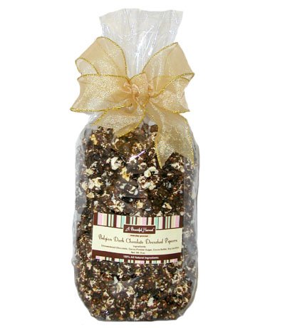 Belgian Dark Chocolate Drenched Popcorn by A Bountiful Harvest
