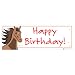Horse Happy Birthday Banner