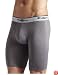 Champion Men's Tech Performance Long Boxer Brief, Grey, Large