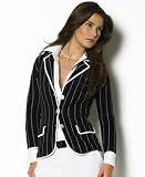 Lauren Ralph Lauren - Lauren Ralph Lauren Petites Vertical-Stripe Sweater Jacket