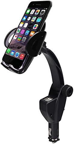 Suntue Car Cigarette Lighter Universal 2 in 1 Car Holder Mount &amp; Dual USB 3.1A Fast Car Charger Cradle for phone,iphone 6 6s Plus 5 5s 5c Samsung Galaxy S7 Edge S6 S5 Note 5 4 All Smartphone