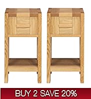 2 Sonoma Light Compact Bedside Chests