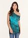 GUESS Sleeveless Serpent Greta Top, TEAL LUSTER (SMALL)